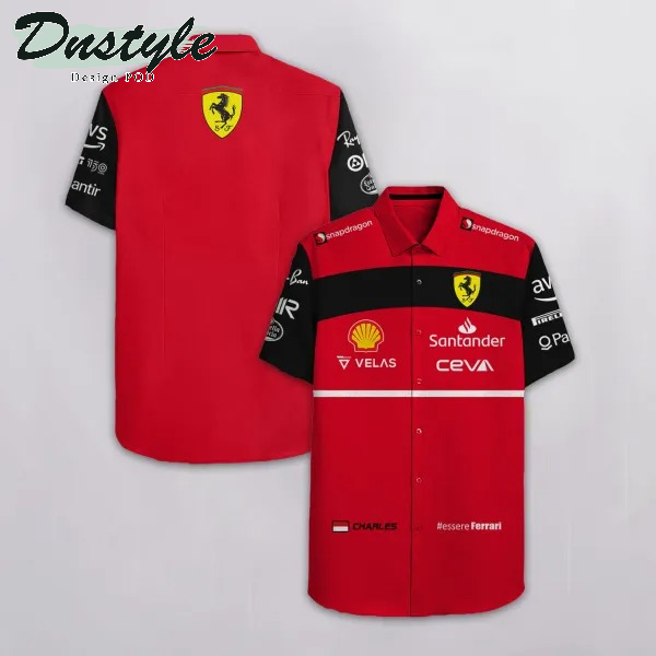 Charles Leclerc Scuderia Ferrari F1 Hawaiian Shirt