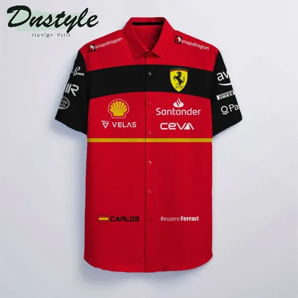 Carlos Sainz Scuderia Ferrari F1 Hawaiian Shirt