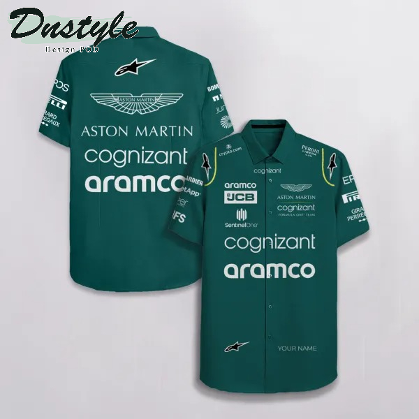 Personalized Aston Martin F1 Team Hawaiian Shirt