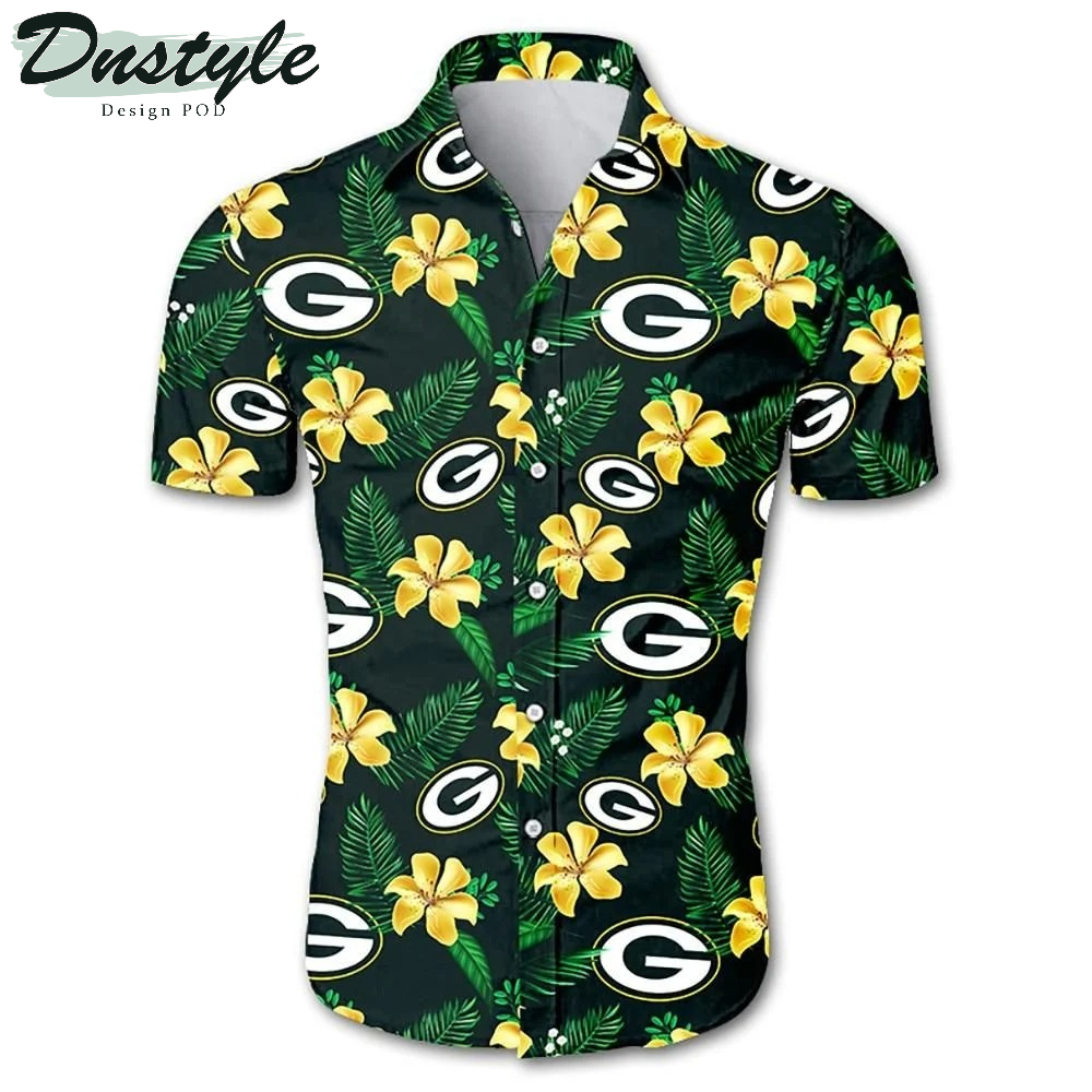 Green Bay Packers NFL Floral Hawaiian Shirt