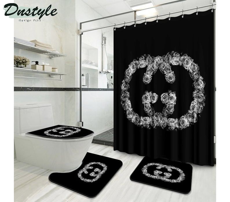 Chanel Type 17 Bathroom Mat Shower Curtain