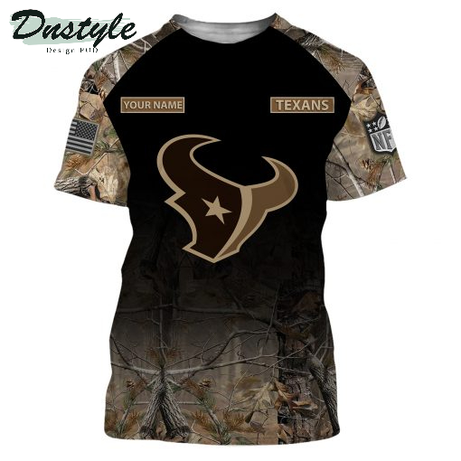 Houston Texans NFL Personalized Hunting Camo 3d Hoodie