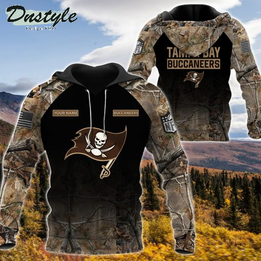 Tampa Bay Buccaneers NFL Personalized Hunting Camo 3d Hoodie
