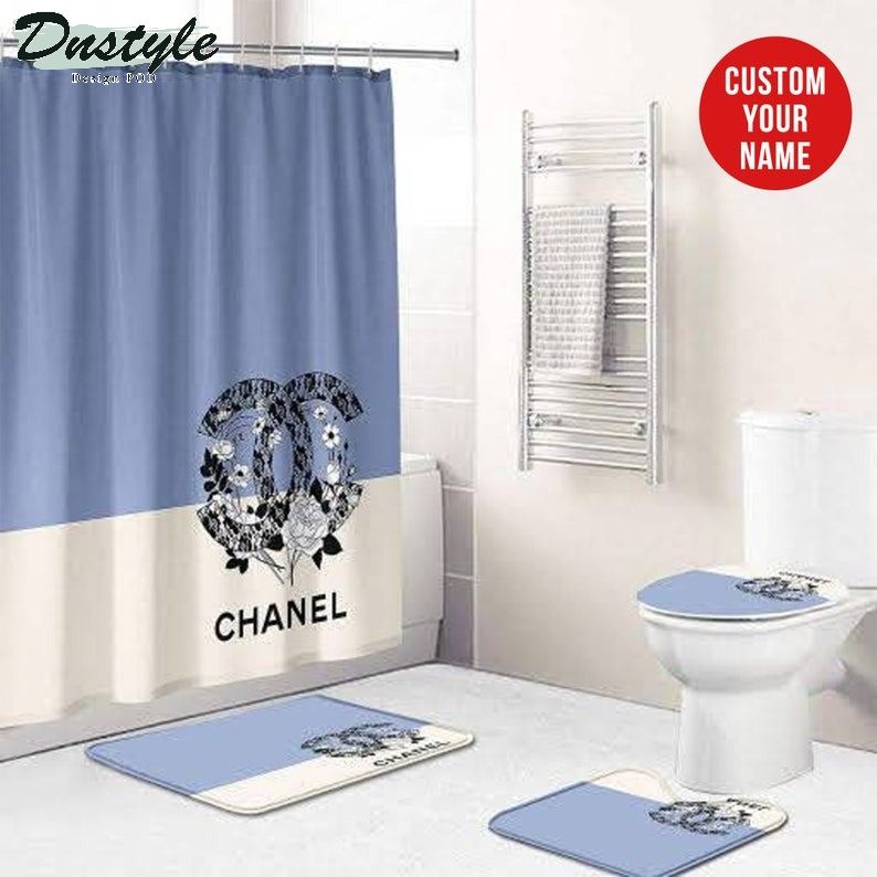 Chanel Type 10 Bathroom Mat Shower Curtain