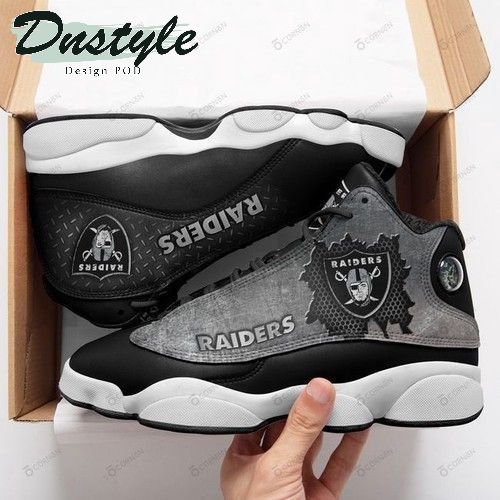 Personalized NFL Oakland Raiders Air Jordan 13 Sneakers