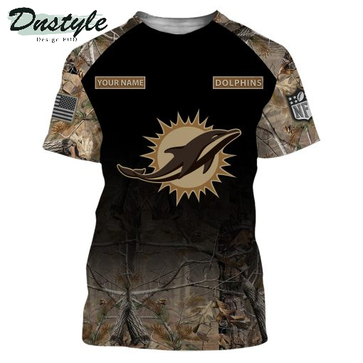 Miami Dolphins NFL Personalized Hunting Camo 3d Hoodie