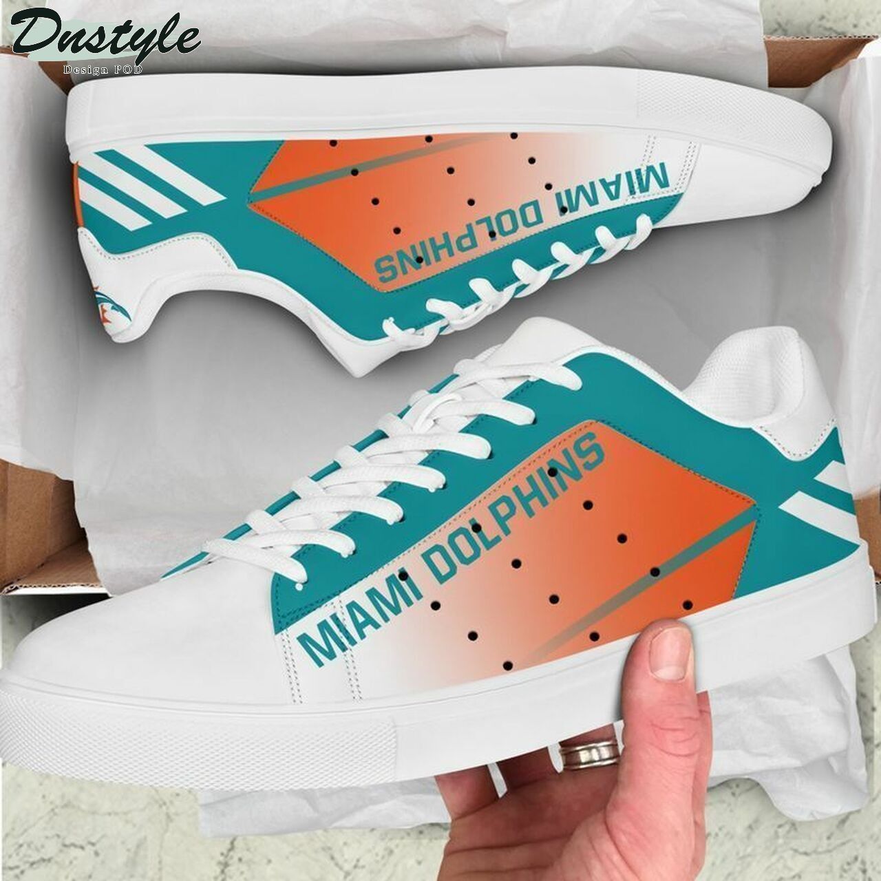 NFL Miami Dolphins stan smith low top skate shoes