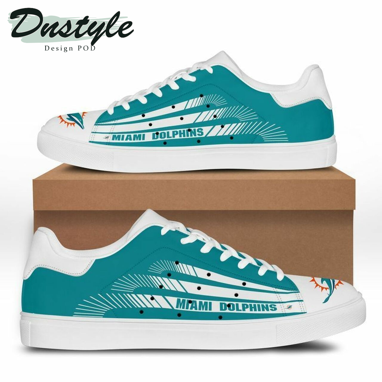NFL miami dolphins stan smith low top skate shoes