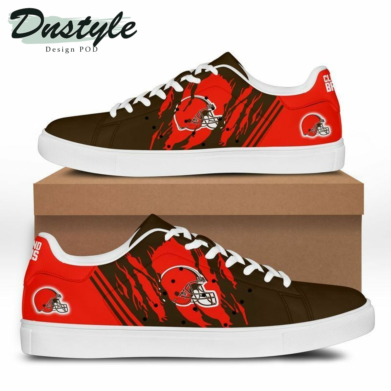 NFL cleveland browns stan smith low top skate shoes
