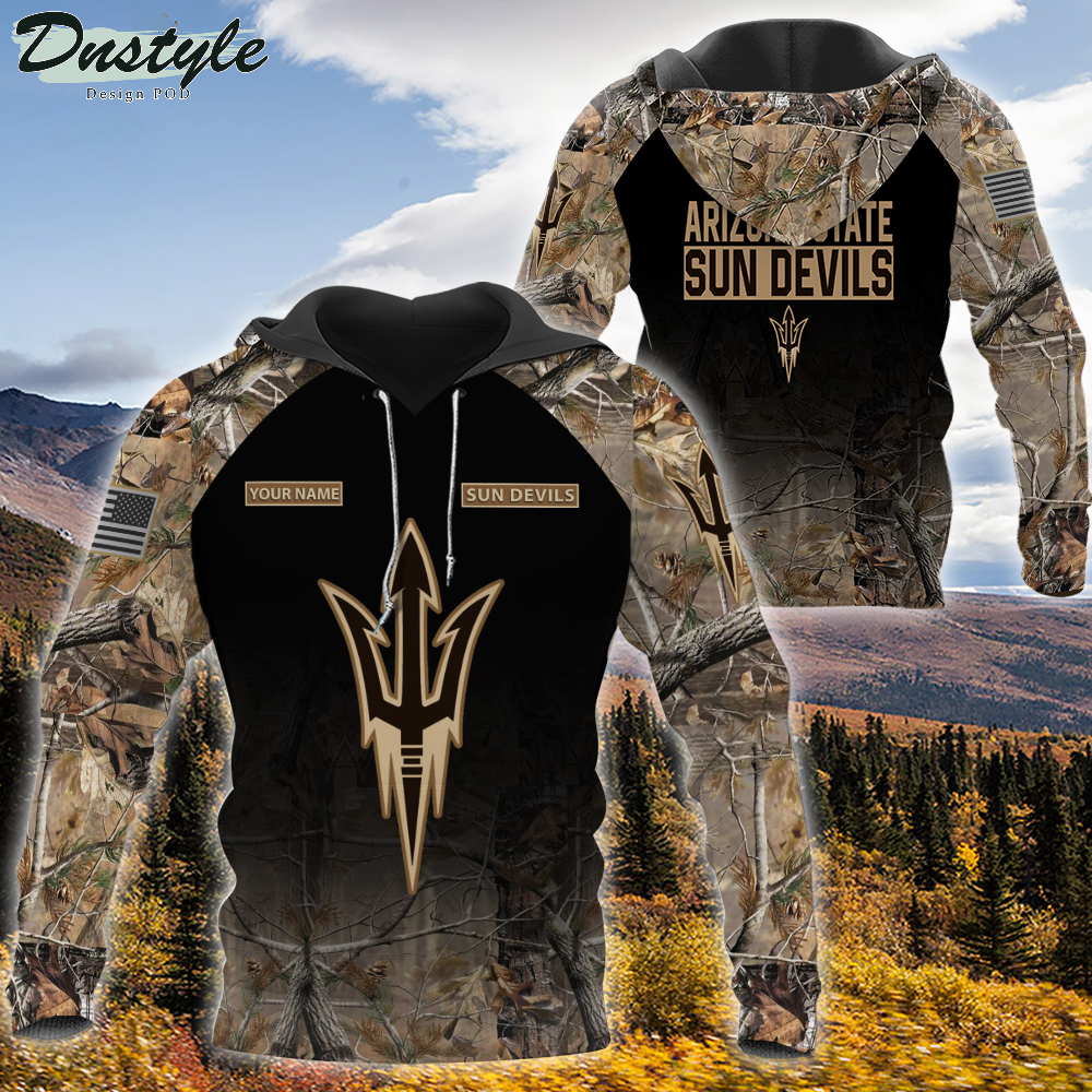 Aiona State Sun Devils NCAA Hunting Camo Personalized 3d Hoodie