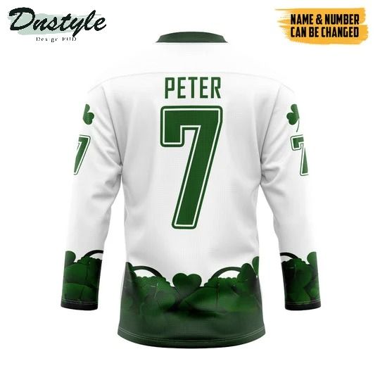 New York Rangers NHL 2022 st patrick day custom name and number hockey jersey