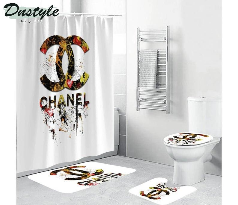 Chanel Type 28 Bathroom Mat Shower Curtain