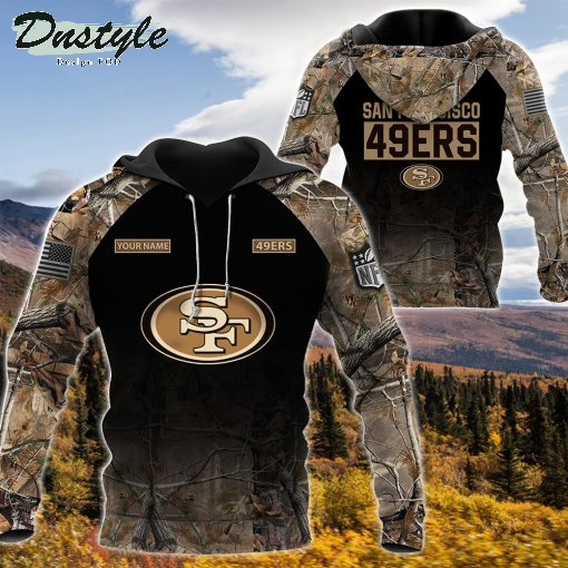 San Francisco 49ers NFL Personalized Hunting Camo 3d Hoodie