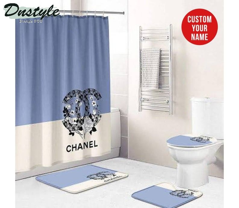 Chanel Type 15 Bathroom Mat Shower Curtain