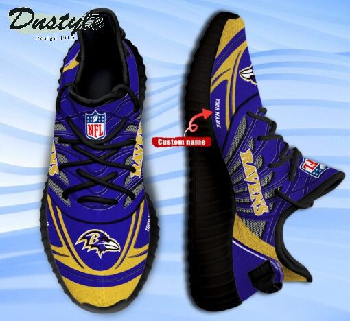 Baltimore Ravens NFL Personalized Yeezy Boost Sneakers
