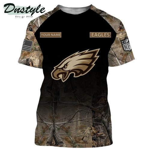 Philadelphia Eagles NFL Personalized Hunting Camo 3d Hoodie