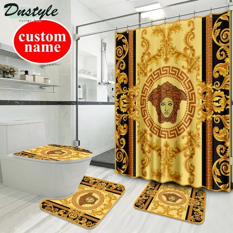 Versace Type 11 Bathroom Mat Shower Curtain