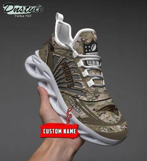 New England Patriots NFL Personalized Camo Max Soul Shoes