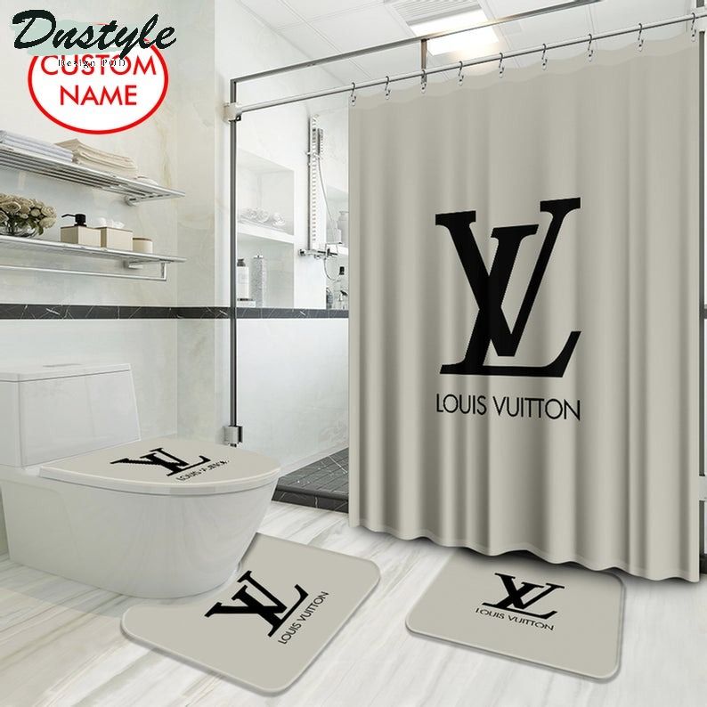 Lv Luxury Type 19 Bathroom Mat Shower Curtain