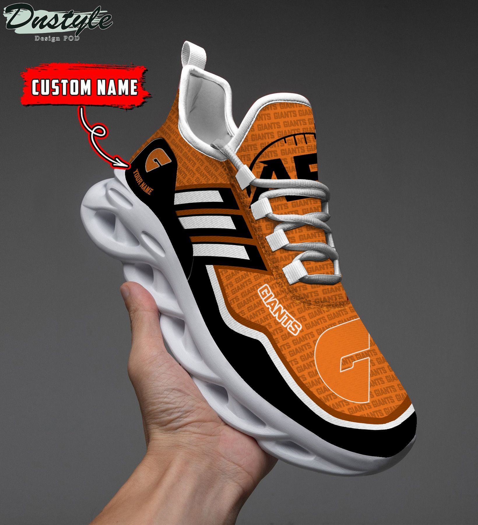 Giants AFL personalized clunky max soul shoes