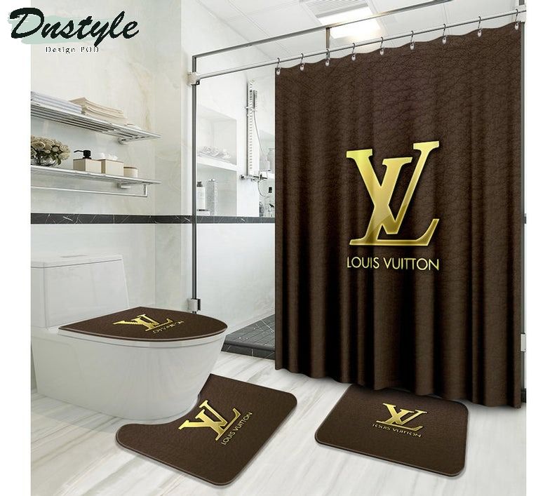 Lv Luxury Type 27 Bathroom Mat Shower Curtain