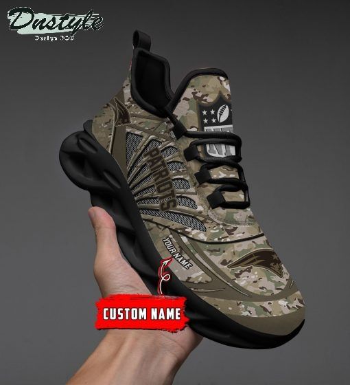 New England Patriots NFL Personalized Camo Max Soul Shoes