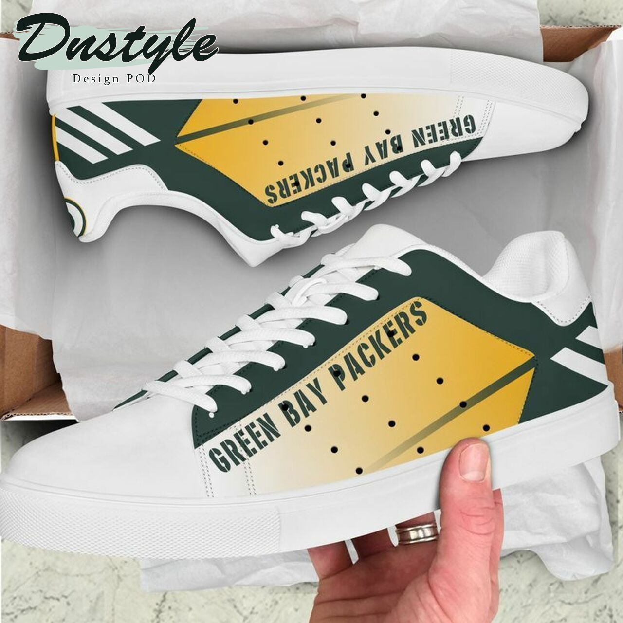 NFL green bay packers stan smith low top skate shoes