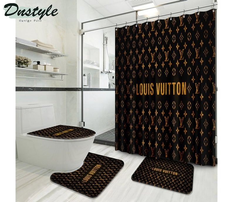Lv Luxury Type 52 Bathroom Mat Shower Curtain