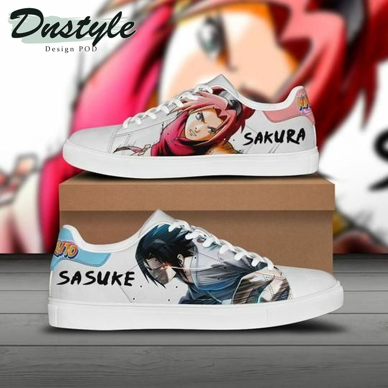 NFL sasuke and sakura naruto stan smith low top skate shoes