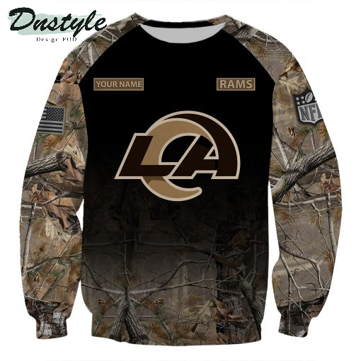 St Louis Rams NFL Personalized Hunting Camo 3d Hoodie