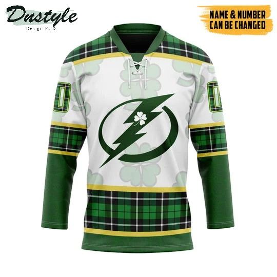 Tampa Bay Lightning NHL 2022 st patrick day custom name and number hockey jersey