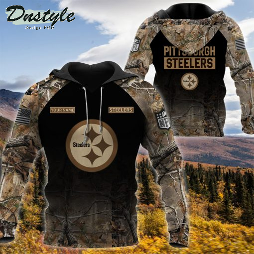 Pittsburgh Steelers NFL Personalized Hunting Camo 3d Hoodie