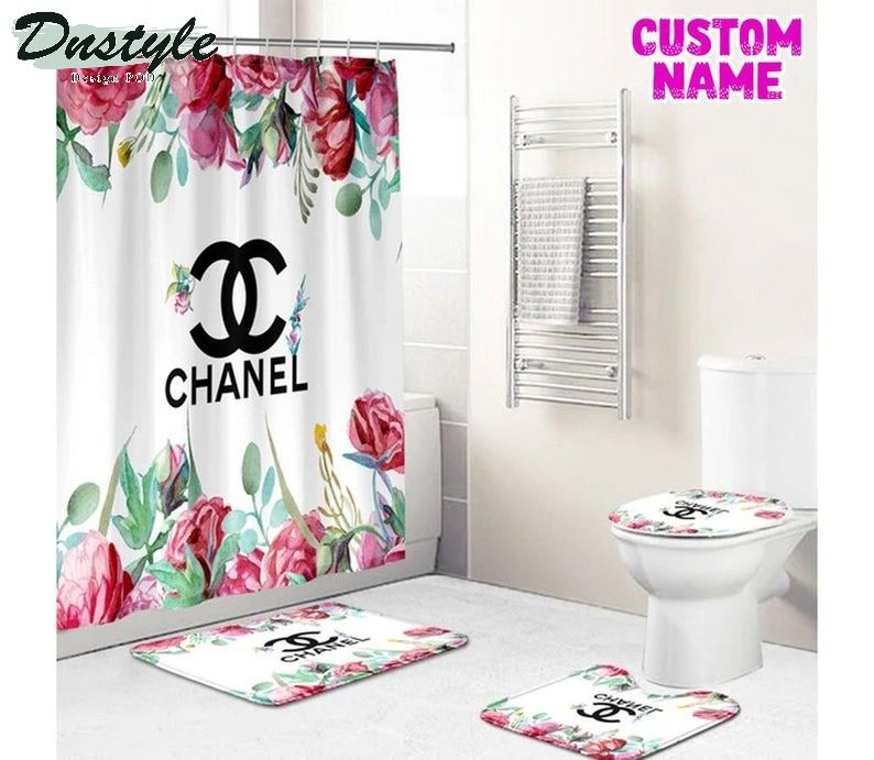 Chanel Type 16 Bathroom Mat Shower Curtain