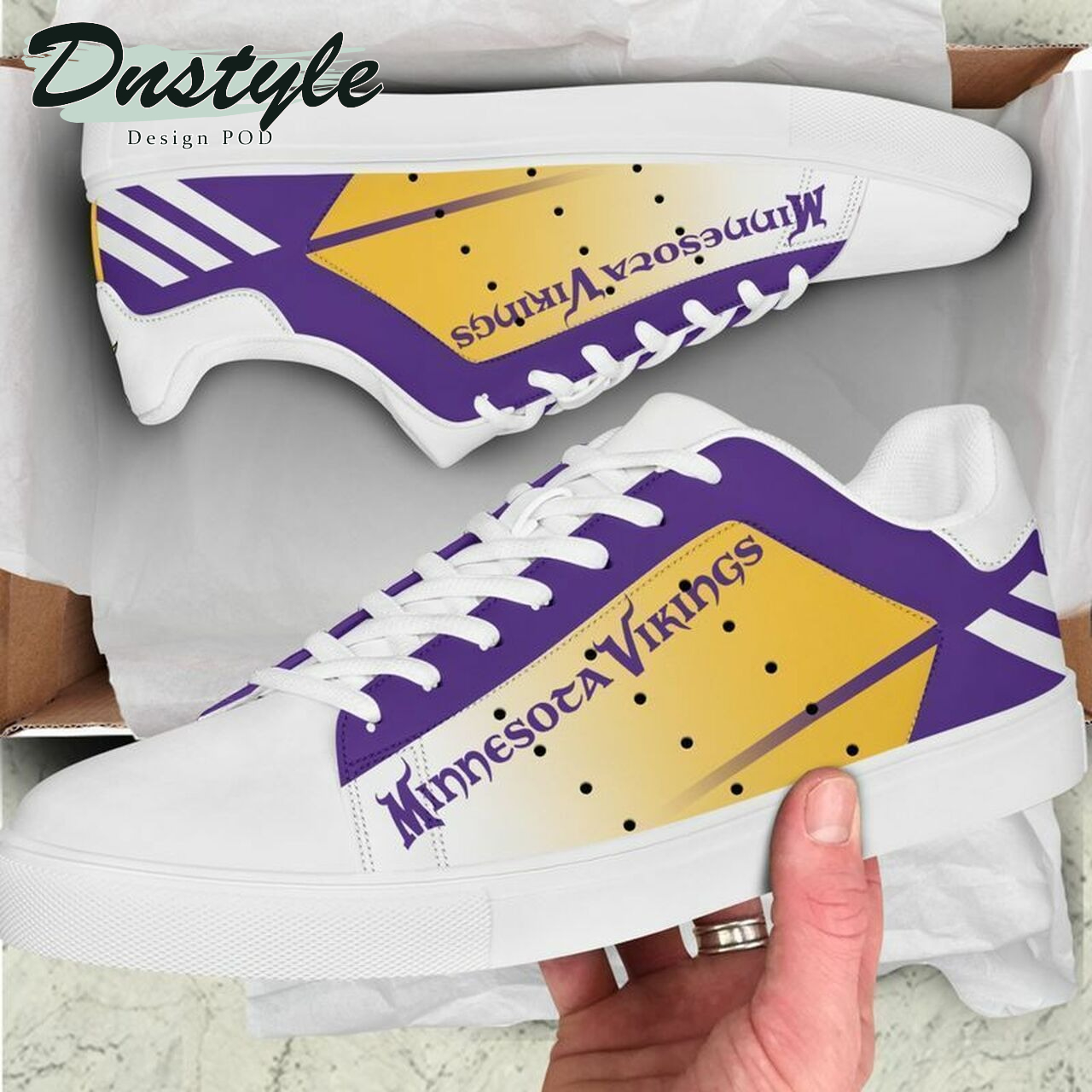 NFL minnesota vikings stan smith low top skate shoes