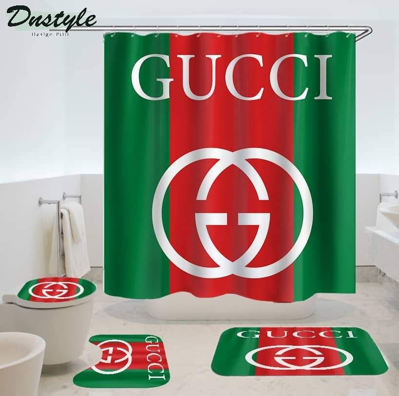 Gucci Italian Style Bathroom Mat Shower Curtain