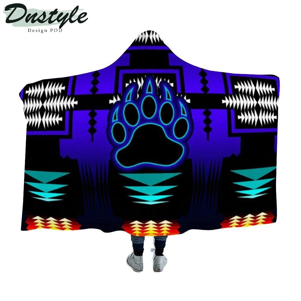 Midnight Sage Fire Bearpaw Hooded Blanket