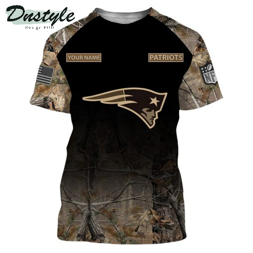 New England Patriots NFL Personalized Hunting Camo 3d Hoodie