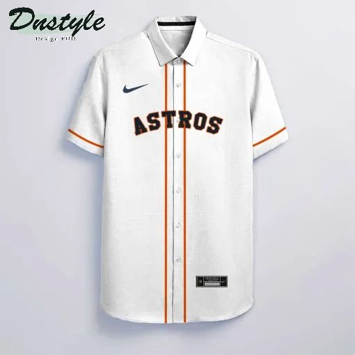 Houston Astros MLB Personalized white hawaiian shirt