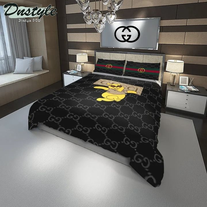 Gucci pooh luxury bedding sets quilt sets duvet cover luxury brand bedroom sets
