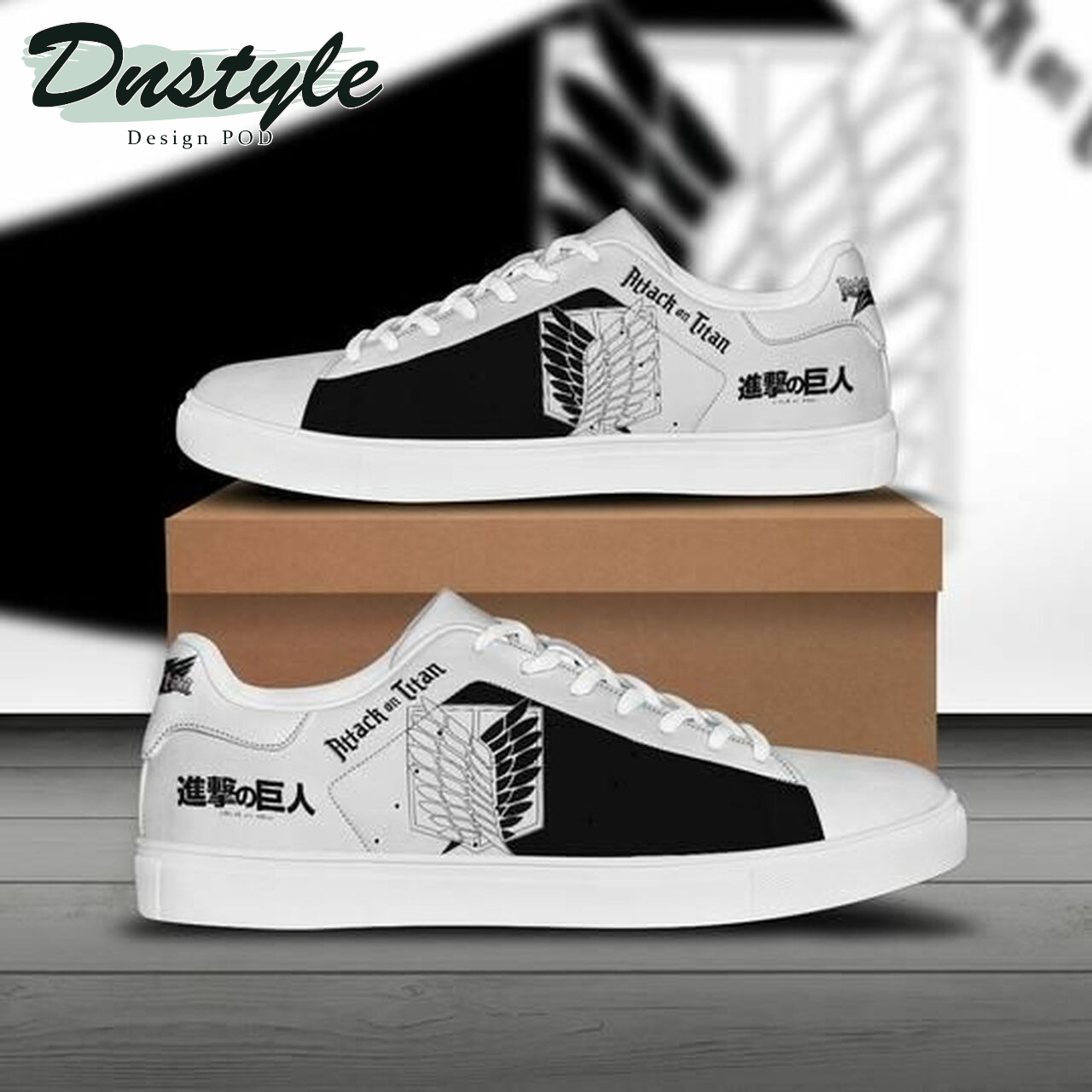NFL scout regimant black and white stan smith low top skate shoes