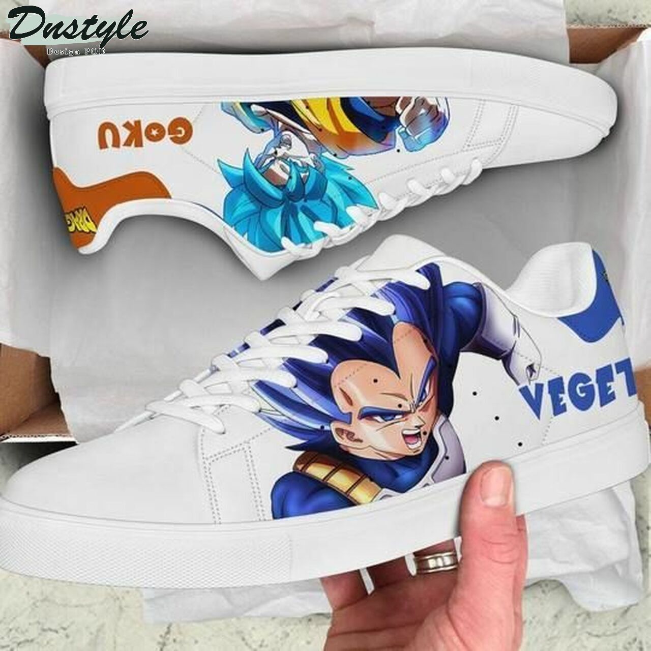 Goku and vegeta dragon ball stan smith low top skate shoes