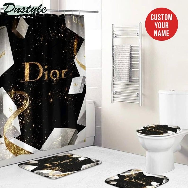 Dior 2 Bathroom Mat Shower Curtain