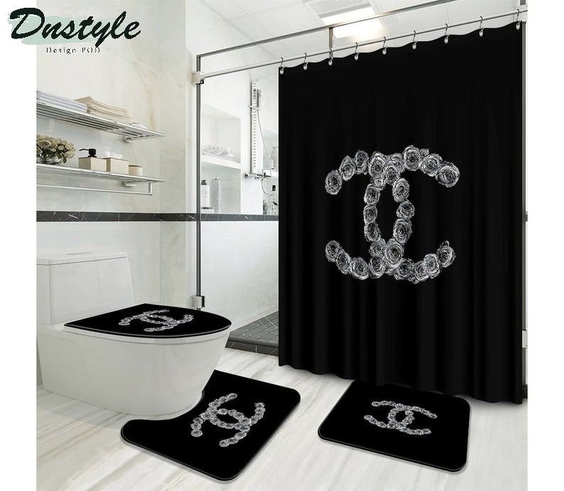Chanel Type 36 Bathroom Mat Shower Curtain