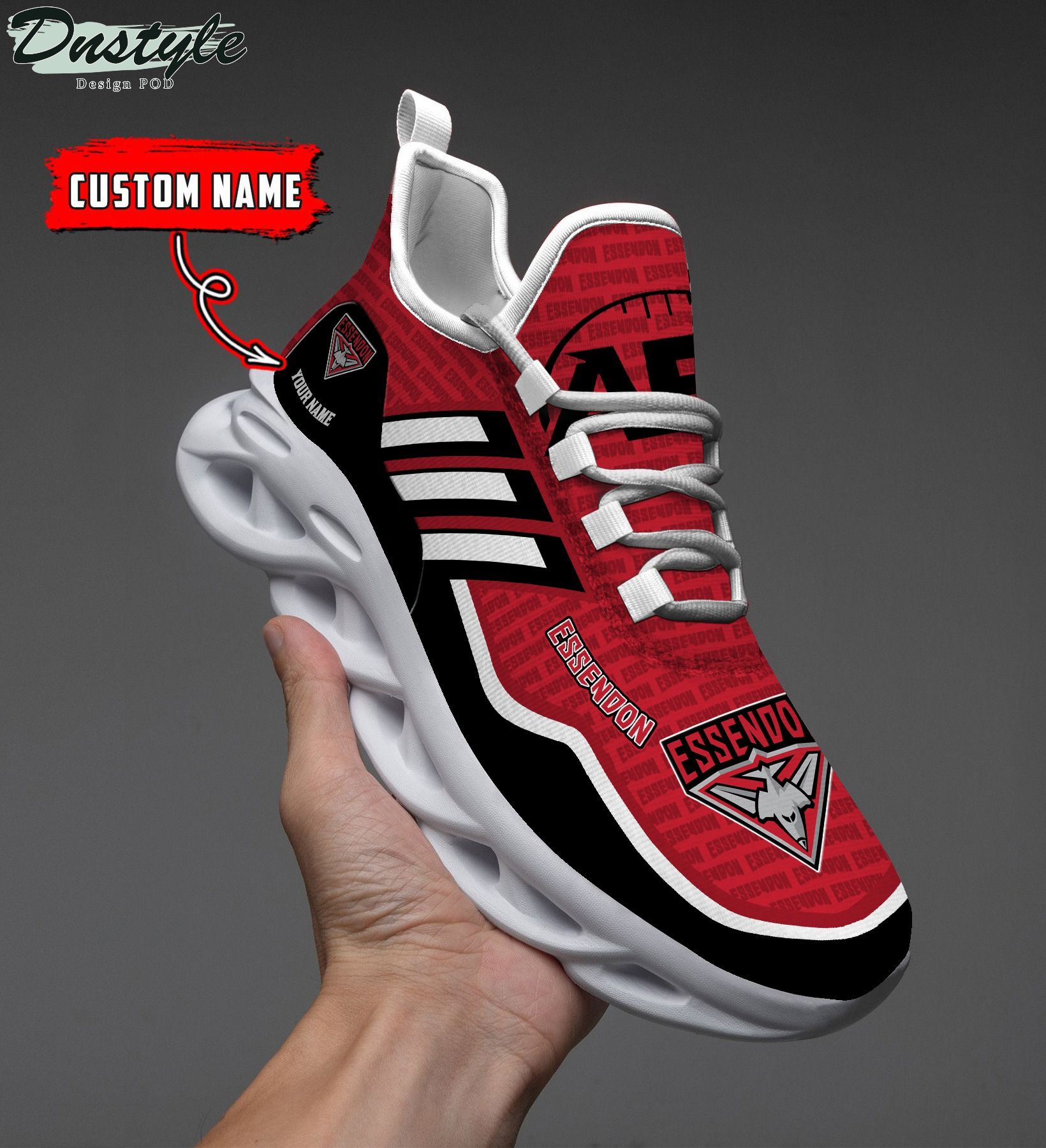 Essendon AFL personalized clunky max soul shoes