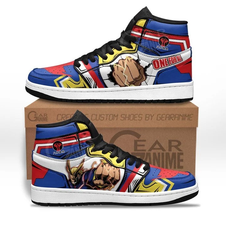 One For All All Might My Hero Academia Air Jordan High Sneaker