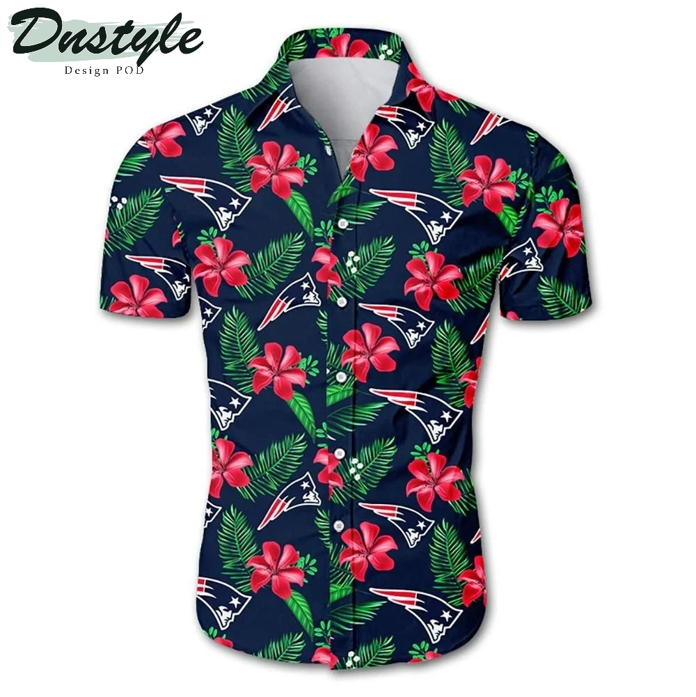New England Patriots NFL Floral Hawaiian Shirt