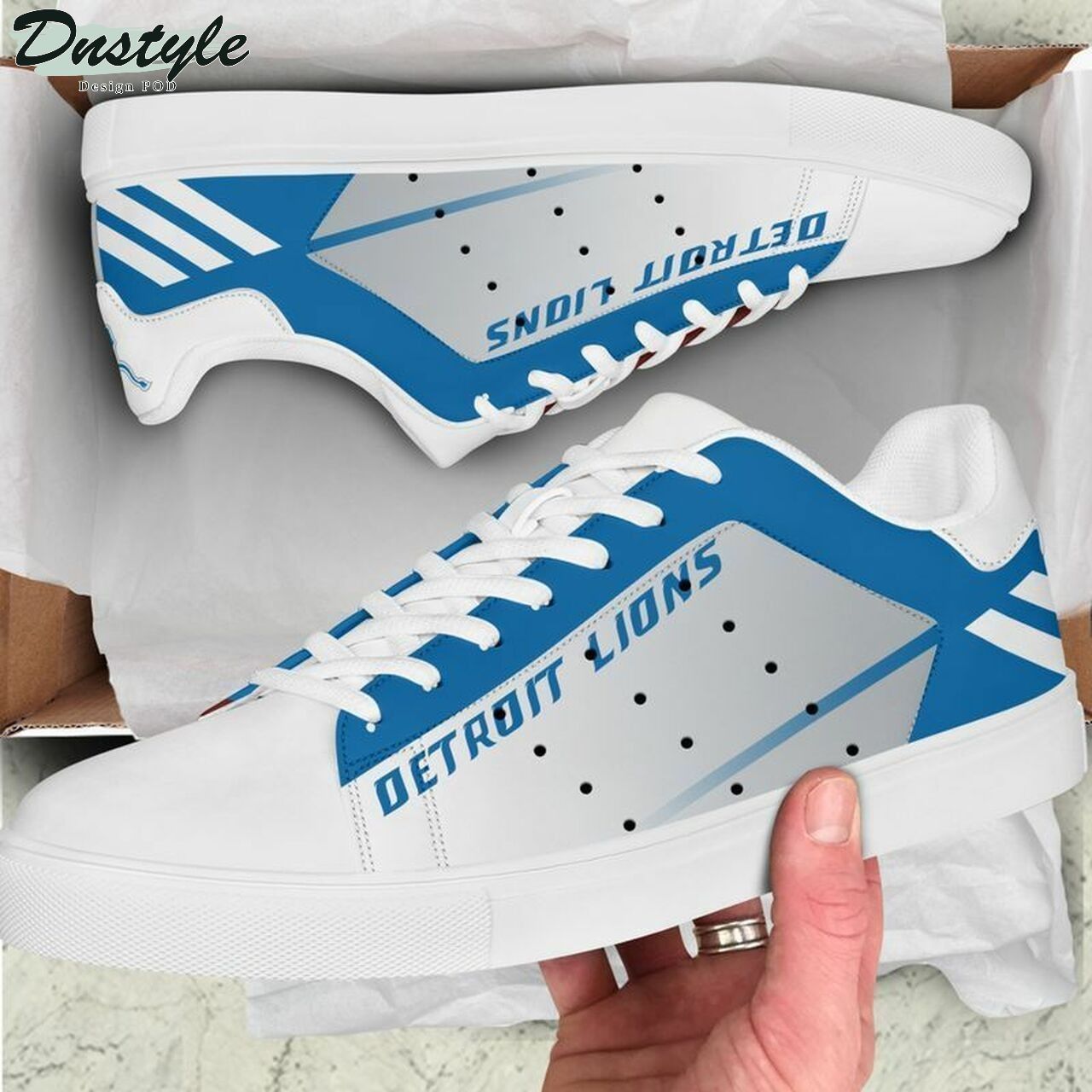 NFL Detroit Lions stan smith low top skate shoes