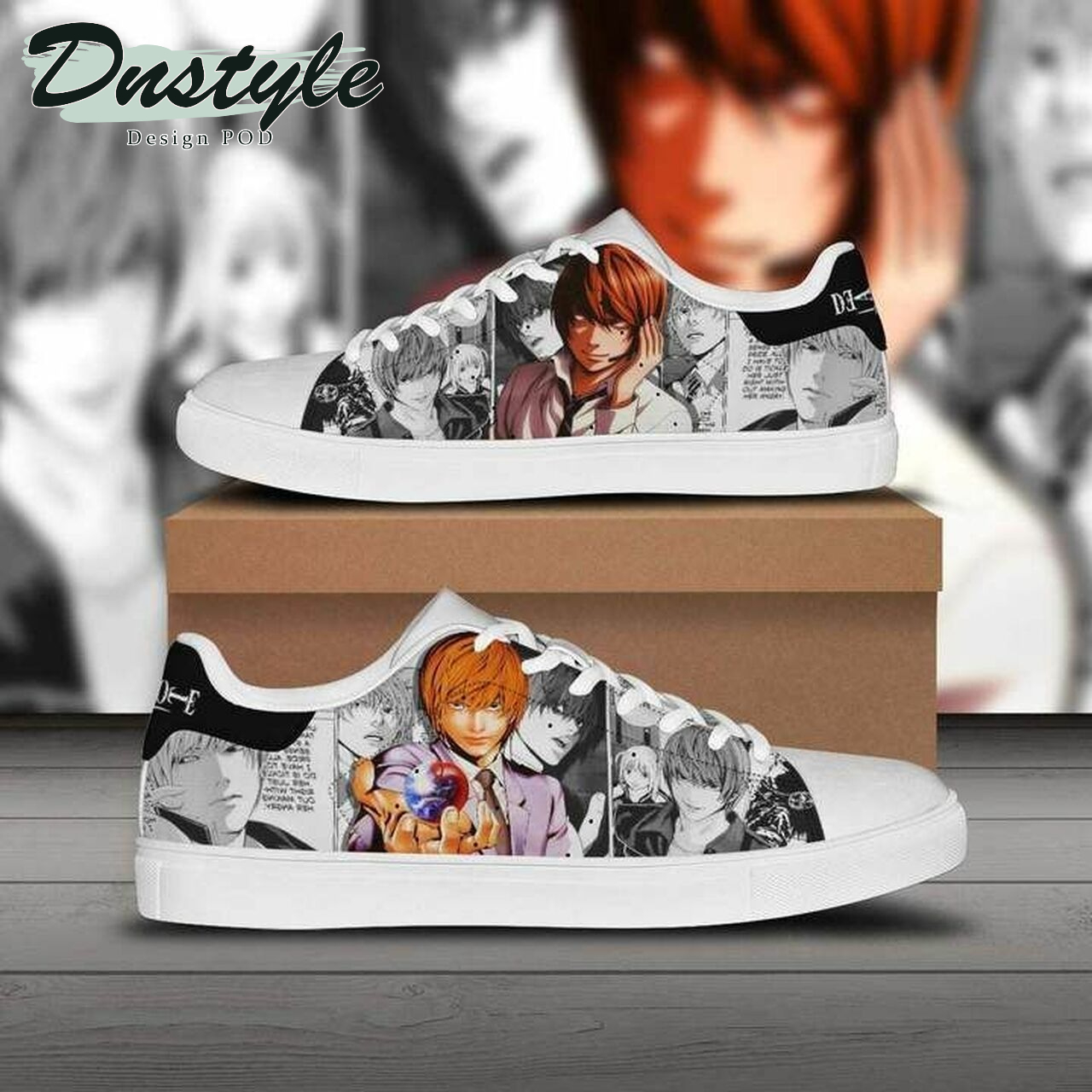 NFL light yagami death note custom stan smith low top skate shoes