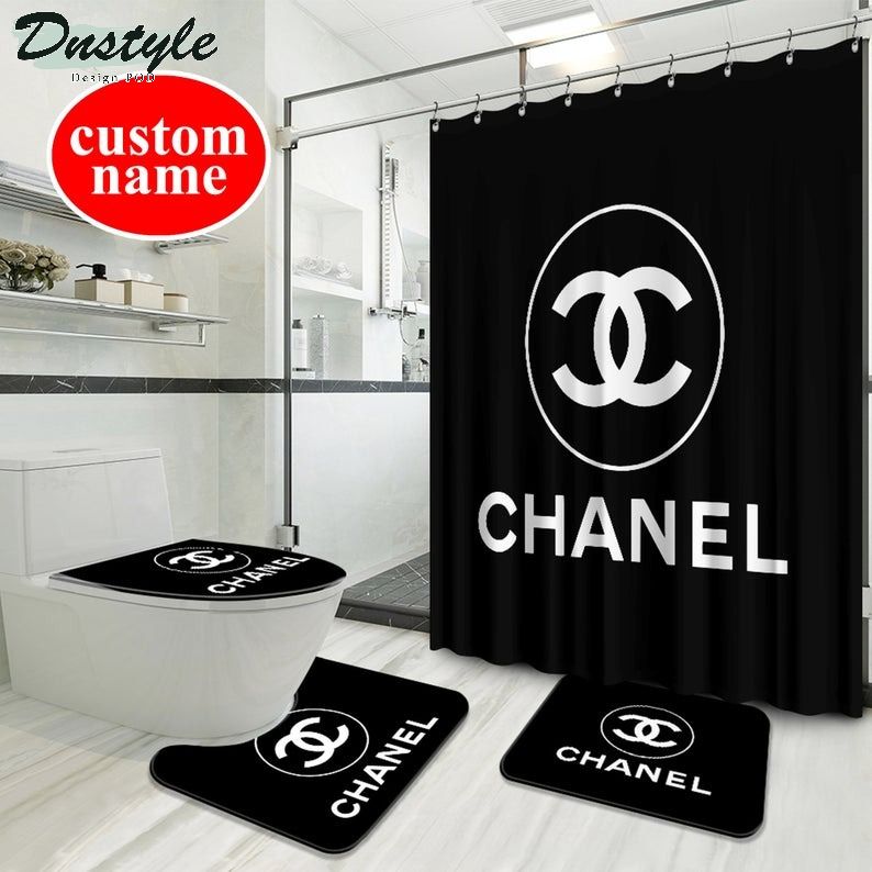 Chanel Type 20 Bathroom Mat Shower Curtain