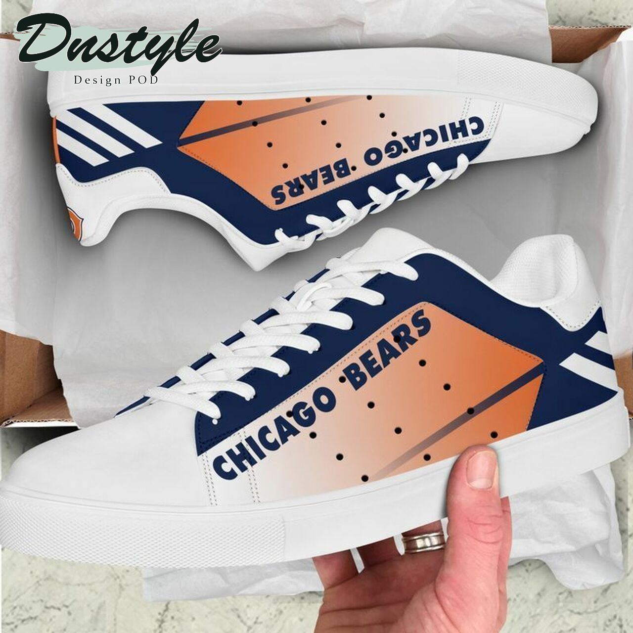 NFL stan smith low top skate shoes chicago bears
